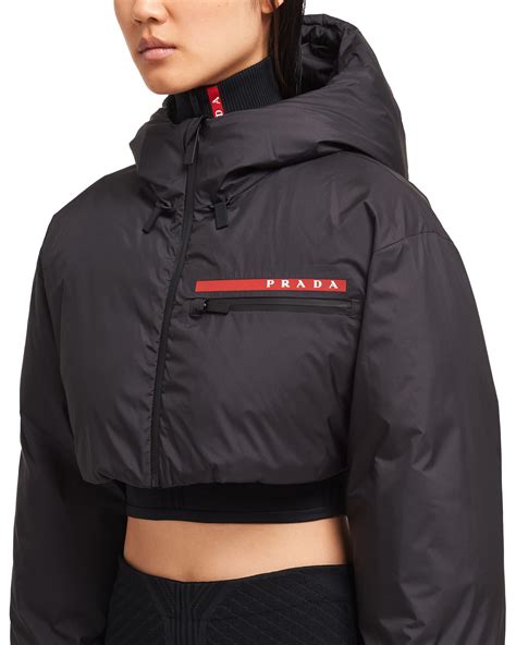 prada puffer crop|Prada Puffer Jackets for Women .